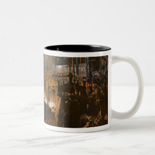 Die Eisen-Rollen Mühle, 1875 Zweifarbige Tasse