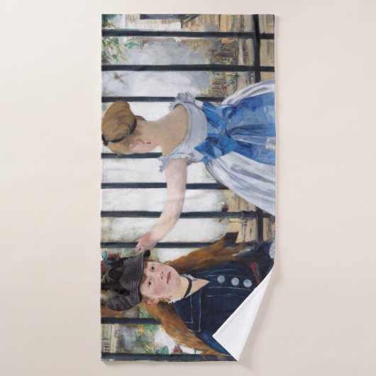 Die Eisenbahn, Edouard Manet Badehandtuch (Badehandtuch)