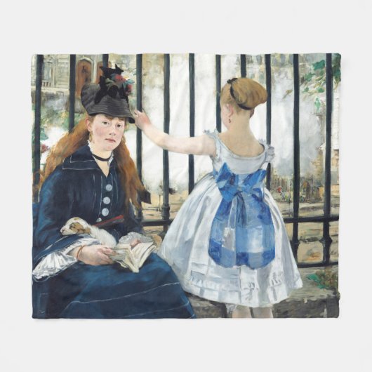 Die Eisenbahn Edouard Manet Fleecedecke (Vorderseite (Horizontal))