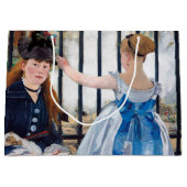 Die Eisenbahn, Edouard Manet große Geschenktasche Geschenktüte (Vorderseite)