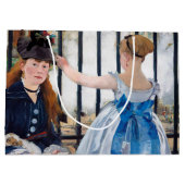 Die Eisenbahn, Edouard Manet große Geschenktasche Geschenktüte (Rückseite)