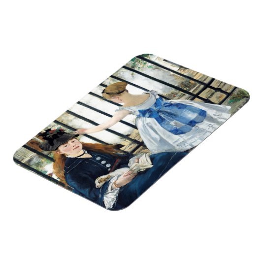 Die Eisenbahn Edouard Manet Magnet (Linke Seite)