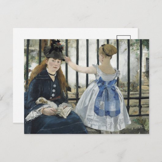 Die Eisenbahn | Édouard Manet Postkarte (Vorne/Hinten)