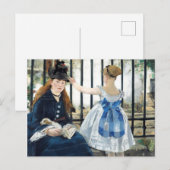 Die Eisenbahn Edouard Manet Postkarte (Vorne/Hinten)
