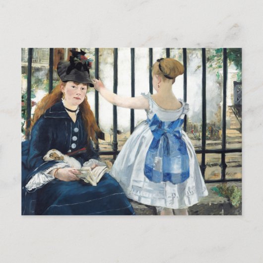 Die Eisenbahn Edouard Manet Postkarte (Vorderseite)