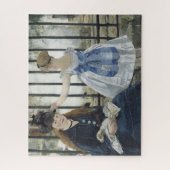Die Eisenbahn - Kunstmalerei von Manet Puzzle (Vertikal)