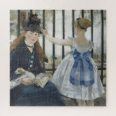 Die Eisenbahn - Kunstmalerei von Manet Puzzle (Vertikal)
