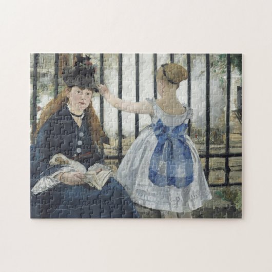 Die Eisenbahn - Manet Impressionist Malerei Puzzle (Horizontal)