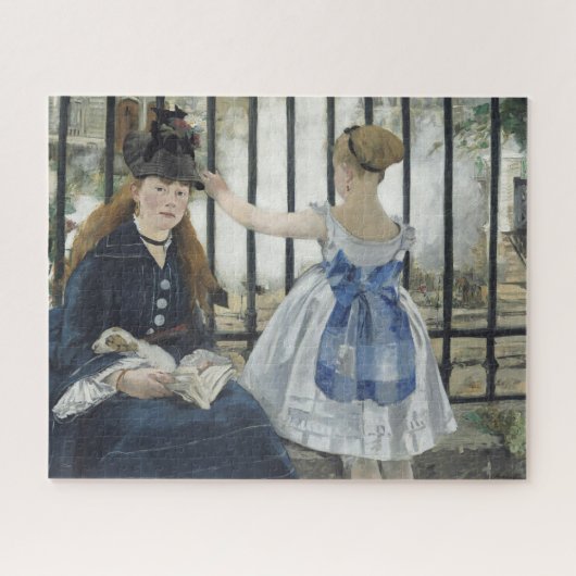 Die Eisenbahn - Manet Impressionist Malerei Puzzle (Horizontal)