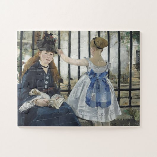 Die Eisenbahn - Manet Impressionist Malerei Puzzle (Horizontal)