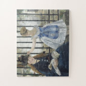 Die Eisenbahn - Manet Impressionist Malerei Puzzle (Vertikal)