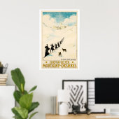 Die Eisenbahn über den Großen St. Bernhard Pass Poster (Heimbüro)