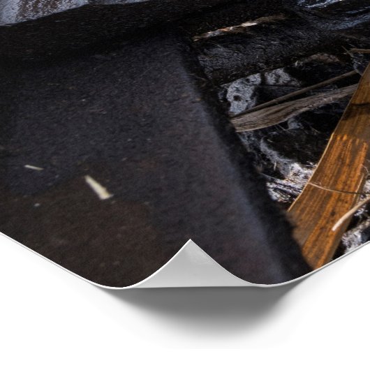 Die Eisenbahn verschwindet in der Ferne Poster (Ecke)