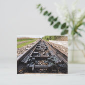 Die Eisenbahn verschwindet in der Ferne Postkarte (Stehend Vorderseite)