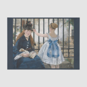 Die Eisenbahn von Eduard Manet, Art Decoupage Seidenpapier