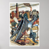Die Eisenbrücke von Max Beckmann Poster (Vorne)