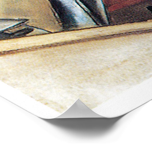 Die Eisenbrücke von Max Beckmann Poster (Ecke)