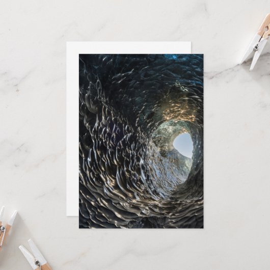 Die Eishöhle öffnet sich Karte (Vorderseite/Rückseite Beispiel)