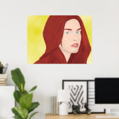 Die Eisprinzessin - Rotes Haar, grüne Augen Poster (Heimbüro)