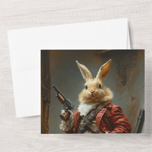 Die Eizelljagd, die Osterhasen-Jagd All In One Einladung (Rückseite)