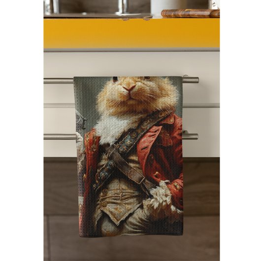 Die Eizelljagd, die Osterhasen-Jagd Geschirrtuch