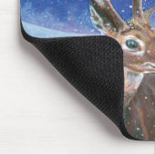 Die elaphische Rote Hirsche und die Winterlandscha Mousepad (Ecke)