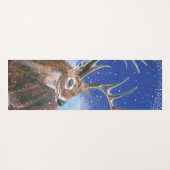 Die elaphische Rote Hirsche und die Winterlandscha Yogamatte (Rückseite (Horizontal))