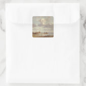 Die Elbe in Blankenesee Quadratischer Aufkleber (Tasche)