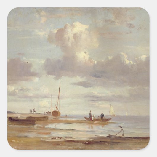 Die Elbe in Blankenesee Quadratischer Aufkleber (Vorderseite)