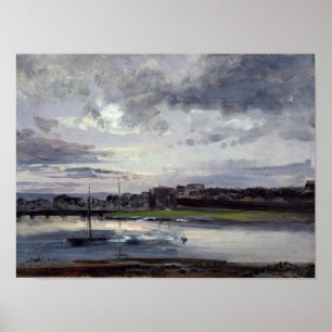 Die Elbe und die neue Stadt, Dresden Poster