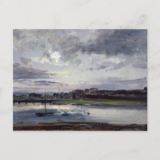 Die Elbe und die Neustadt, Dresden Postkarte (Vorderseite)