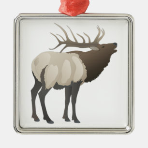 DIE ELCH-SIGNALHÖRNER SILBERNES ORNAMENT