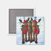 Die Elchbrüder: Weihnachts-Carol Magnet (Vorderseite/Rückseite)