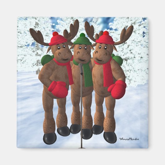 Die Elchbrüder: Weihnachts-Carol Magnet (Vorne)