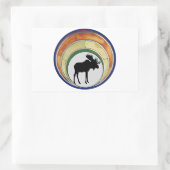 Die Elchenkrone Rechteckiger Aufkleber (Tasche)