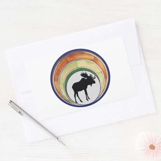 Die Elchenkrone Rechteckiger Aufkleber (Umschlag)