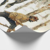 Die Elchjagd von Frederic Remington Geschenkpapier (Ecke)