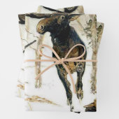 Die Elchjagd von Frederic Remington Geschenkpapier Set (Beispiel)
