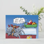 Die Elefanten des Weihnachtsmannes Feiertagskarte (Stehend Vorderseite)