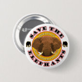 Die Elefanten gerettet Button (Vorne & Hinten)