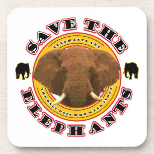 Die Elefanten gerettet Getränkeuntersetzer