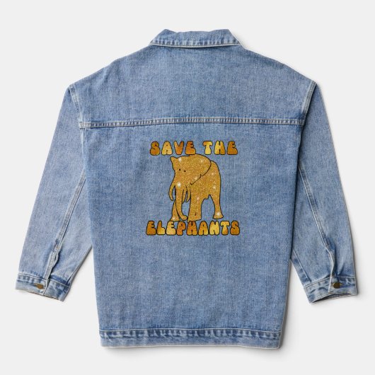 DIE ELEFANTEN gerettet Jeansjacke (Rückseite)