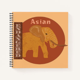 Die Elefanten gerettet Notizblock