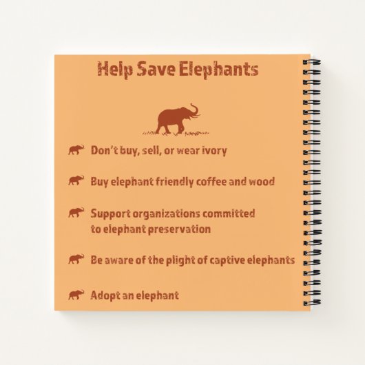Die Elefanten gerettet Notizblock (Rückseite)