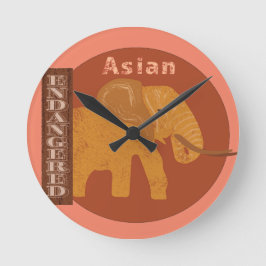 Die Elefanten gerettet Runde Wanduhr