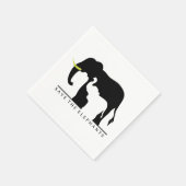 Die Elefanten gerettet Serviette (Ecke)