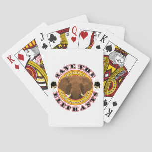 Die Elefanten gerettet Spielkarten