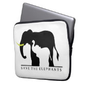 Die Elefanten gerettet (weiß) Laptopschutzhülle (Vorderseite Links)