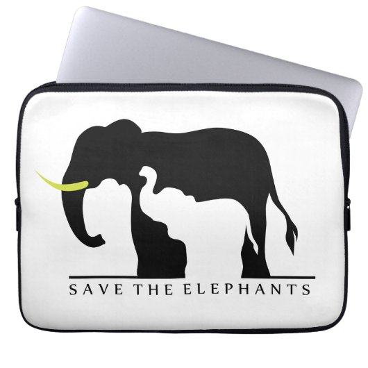 Die Elefanten gerettet (weiß) Laptopschutzhülle (Vorderseite)