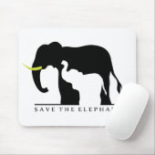 Die Elefanten gerettet (weiß) Mousepad (Mit Mouse)